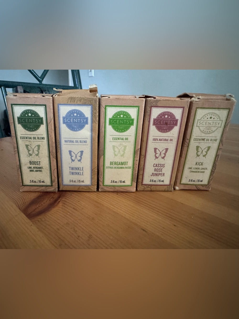 Scentsy Essential Oil Blend Set – Green, Blue, Purple, Beige